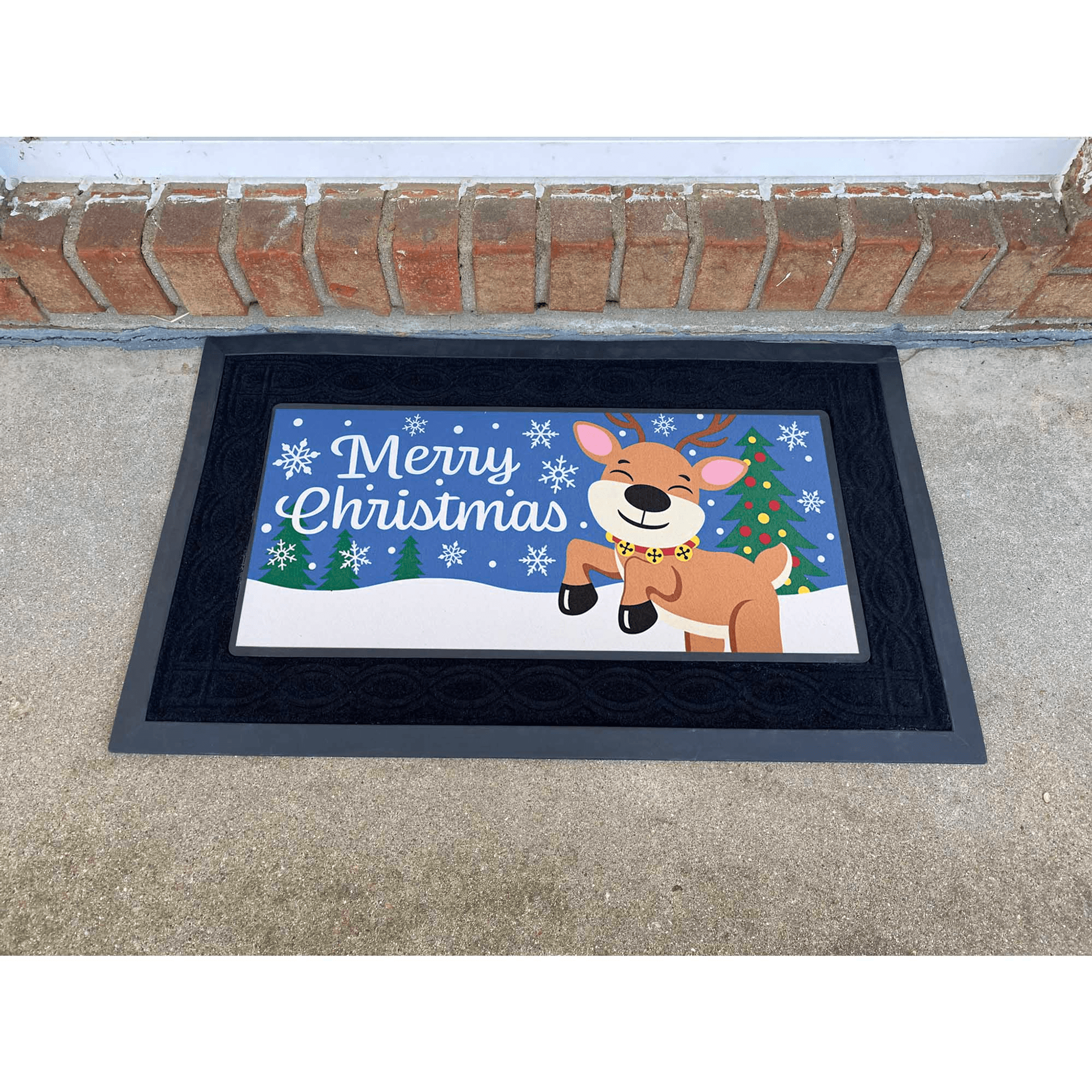 Doormat Insert Reindeer Merry Christmas