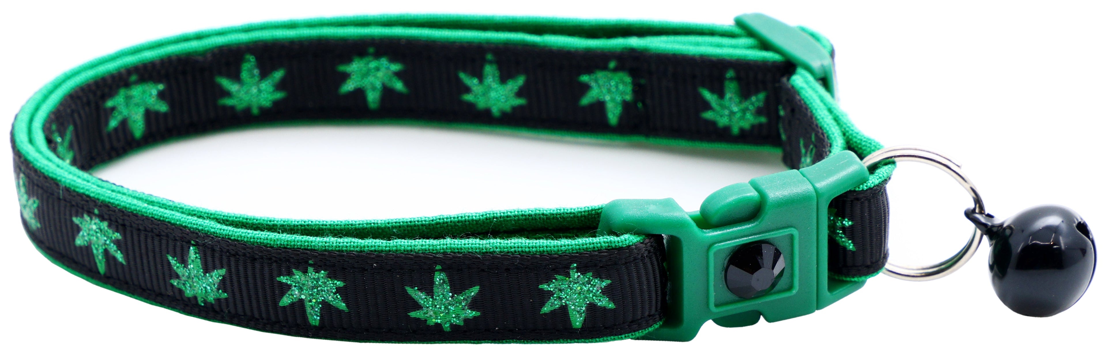 Marijuana Leaves Breakaway Cat Collar