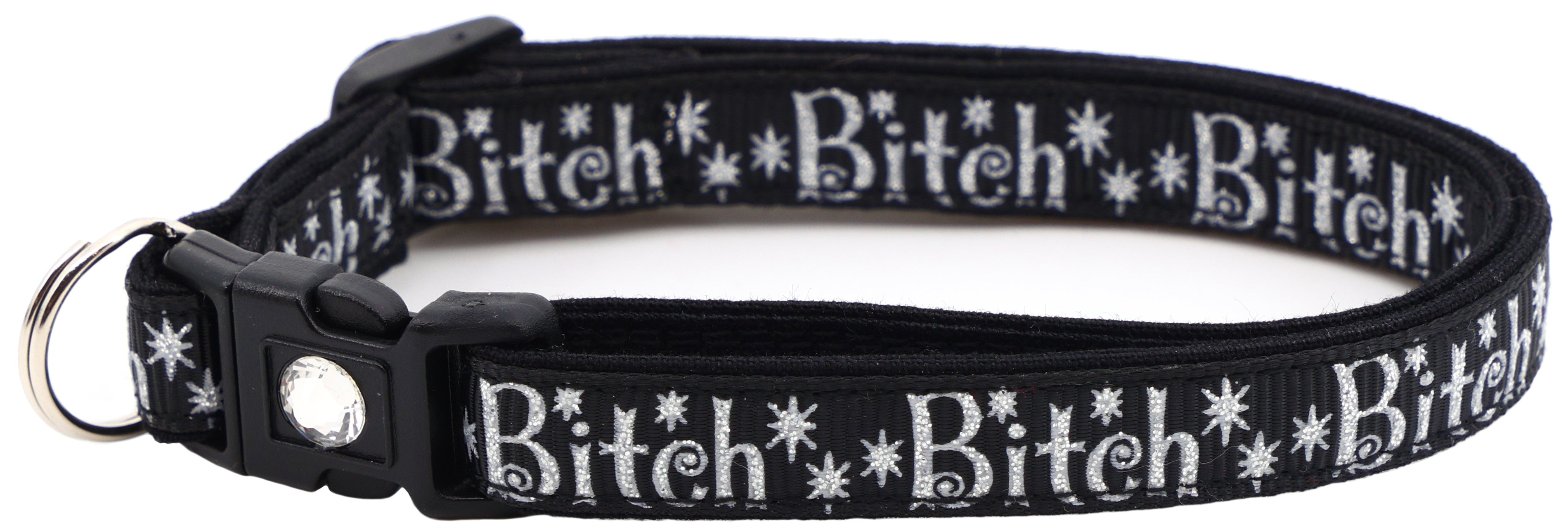 Silver Bitch Breakaway Cat Collar