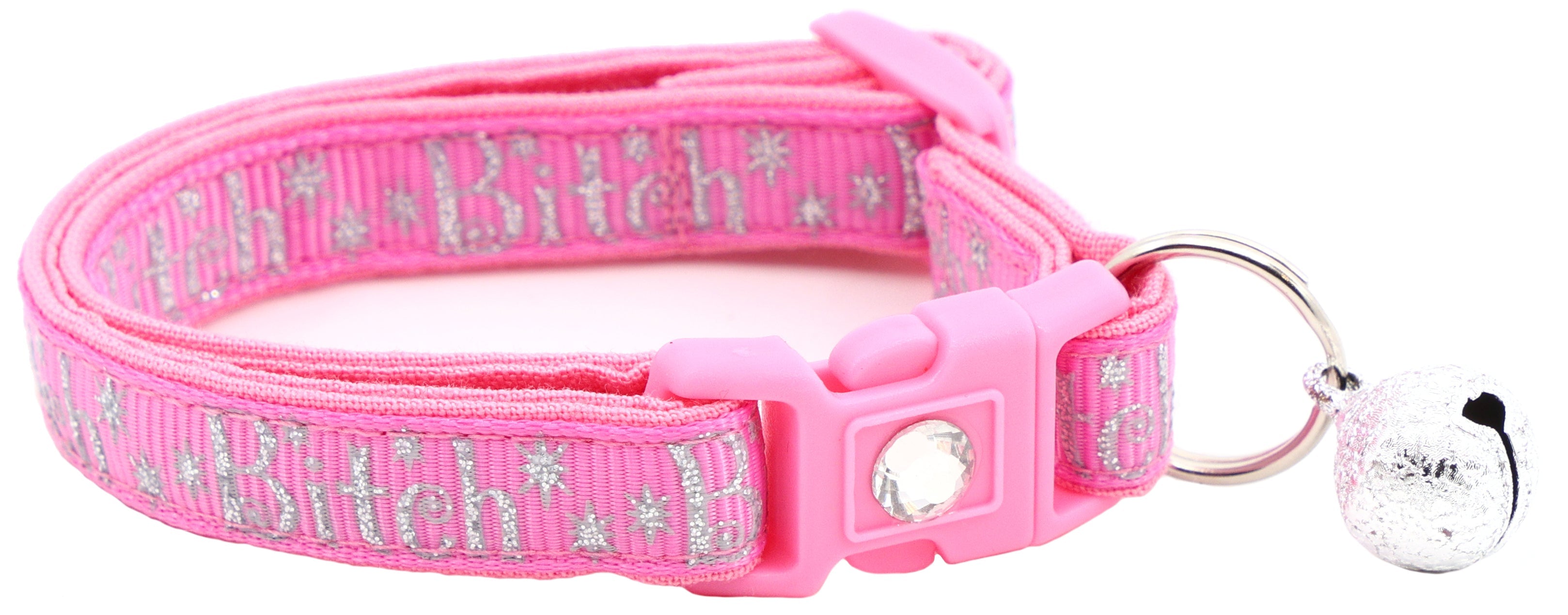 Silver Bitch Breakaway Cat Collar