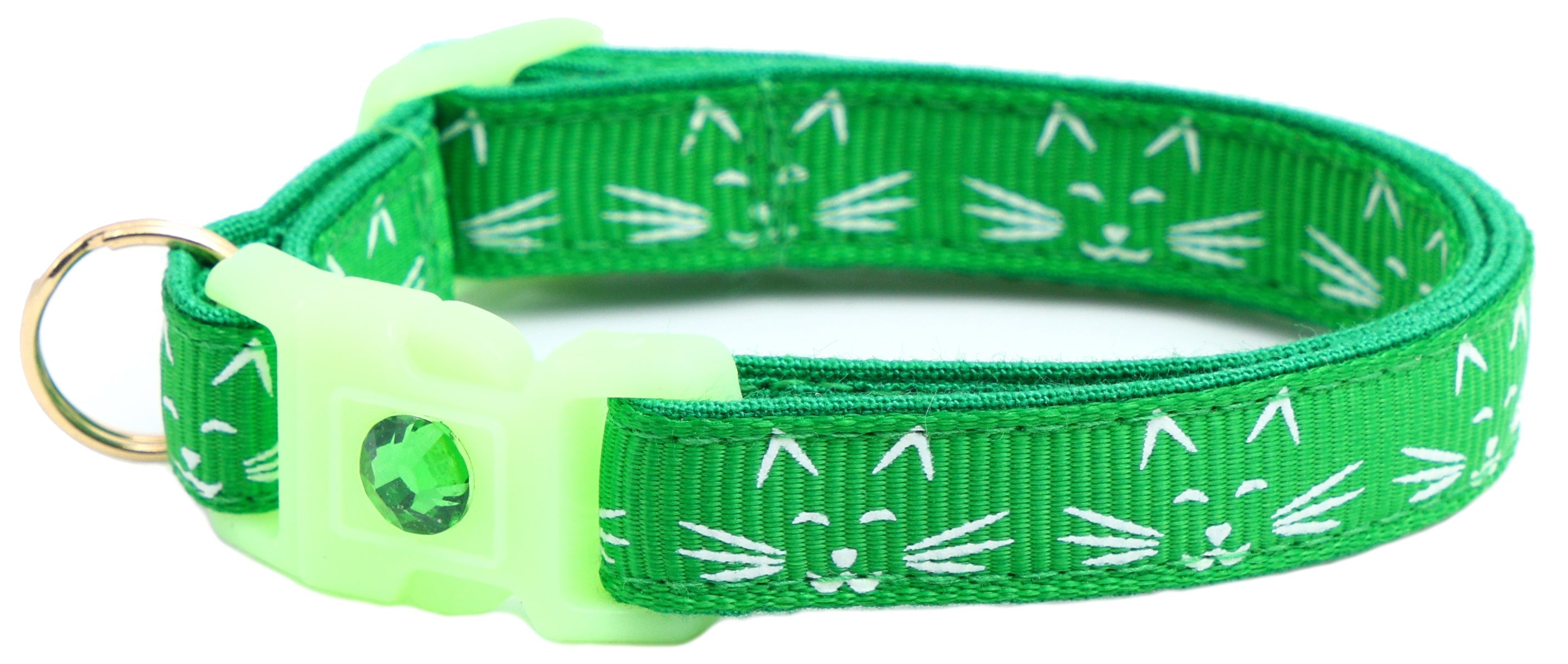 Glowing Cat Faces Breakaway Cat Collar-46