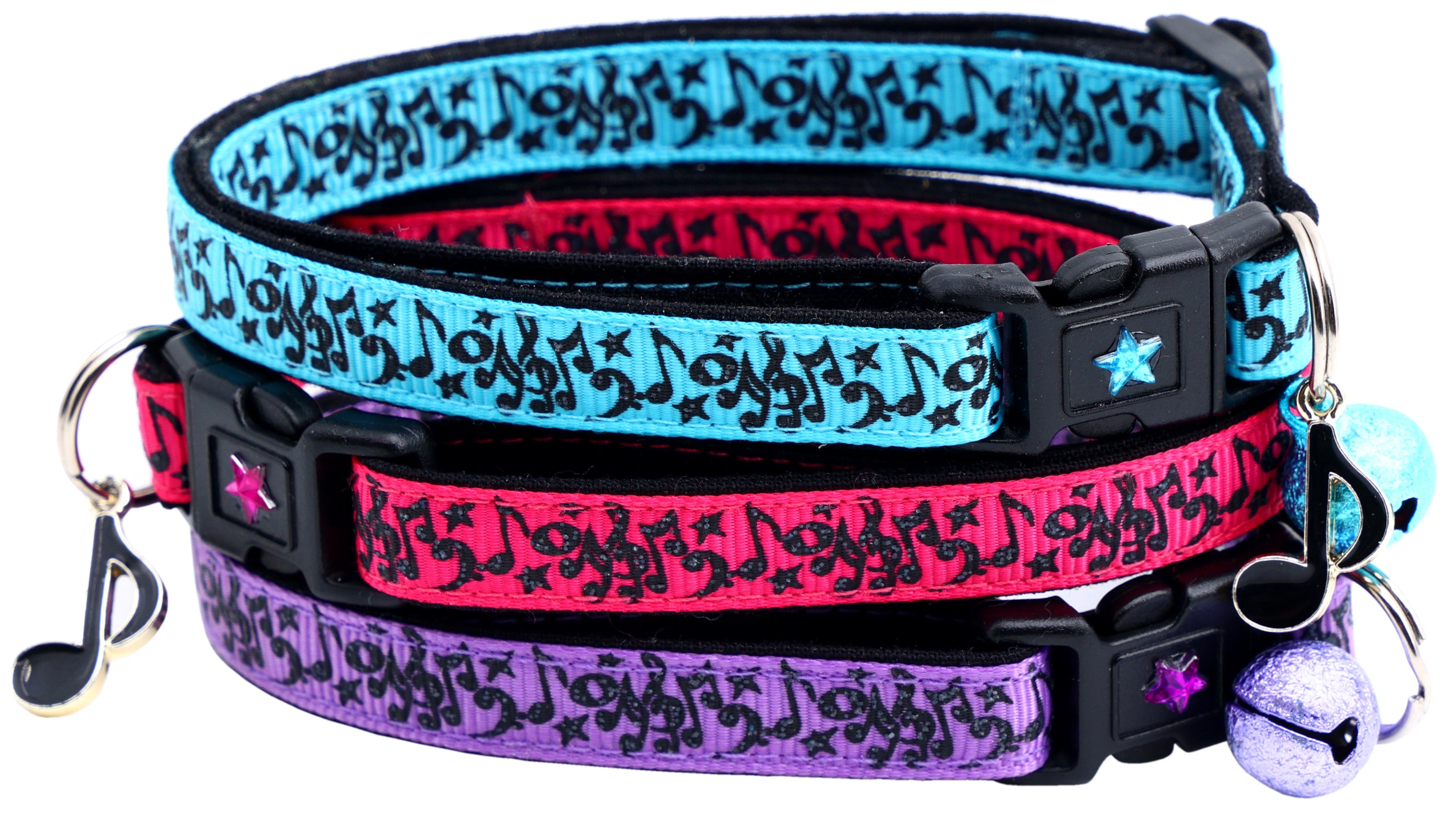 Music Notes Cat Collar