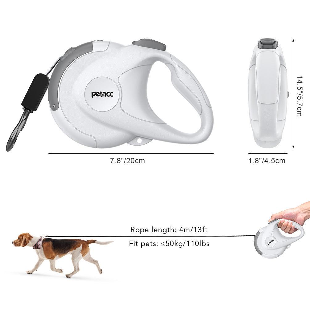 Reflective Retractable Dog Leash With Tractor Design