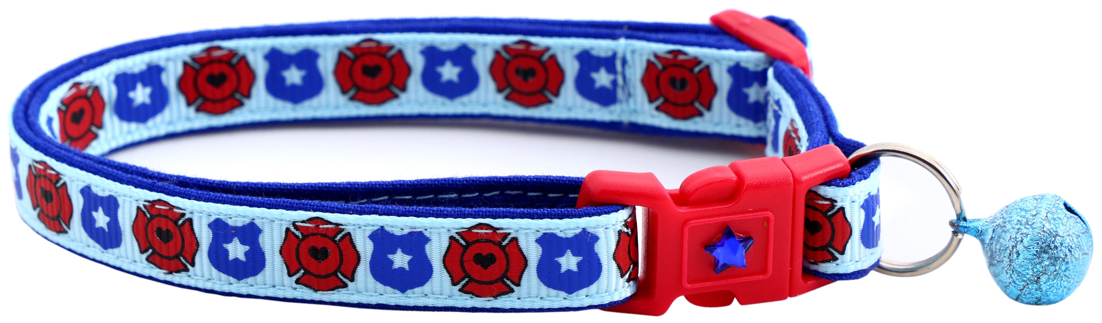 Fire and Police Badges Cat Collar-5