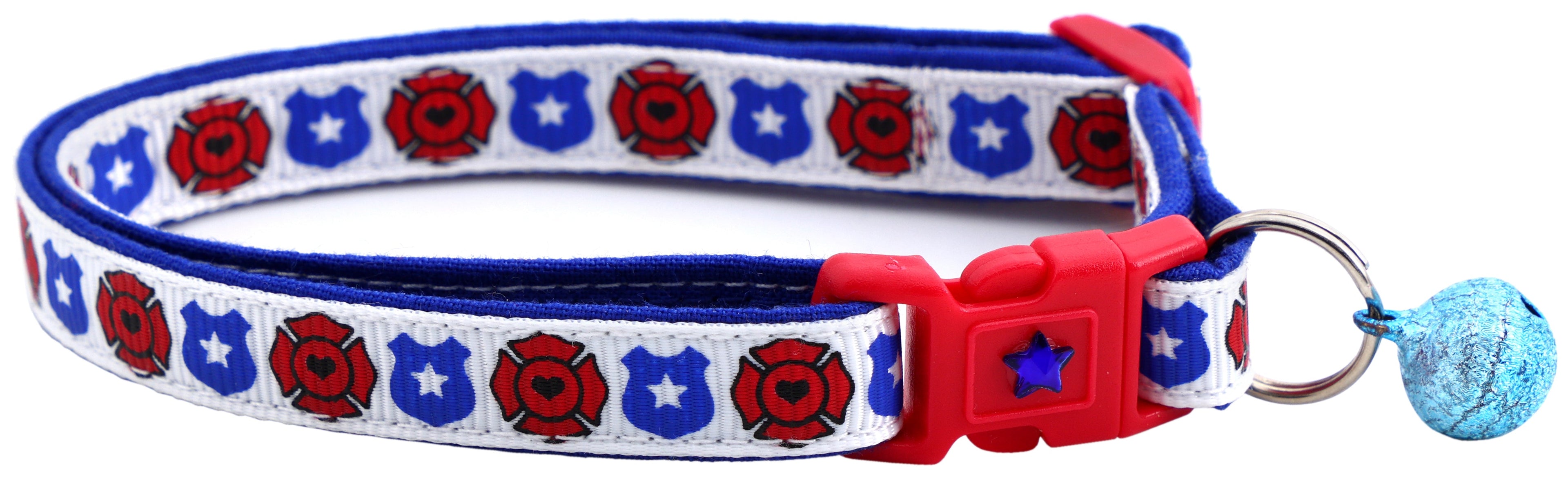 Fire and Police Badges Cat Collar