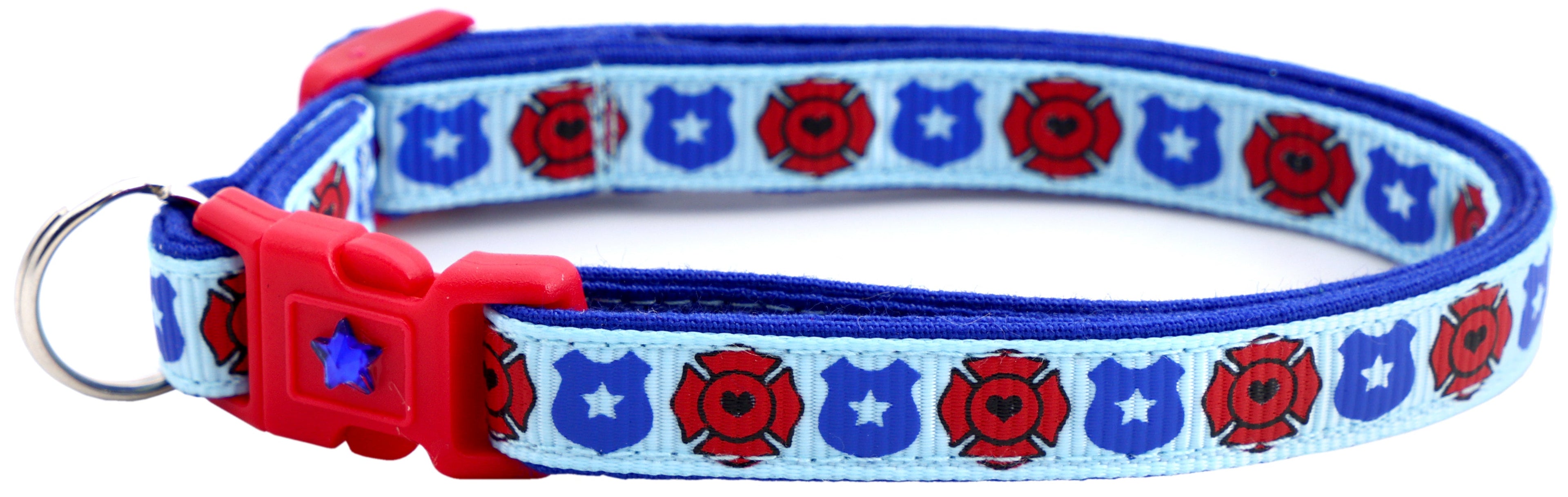 Fire and Police Badges Cat Collar-40