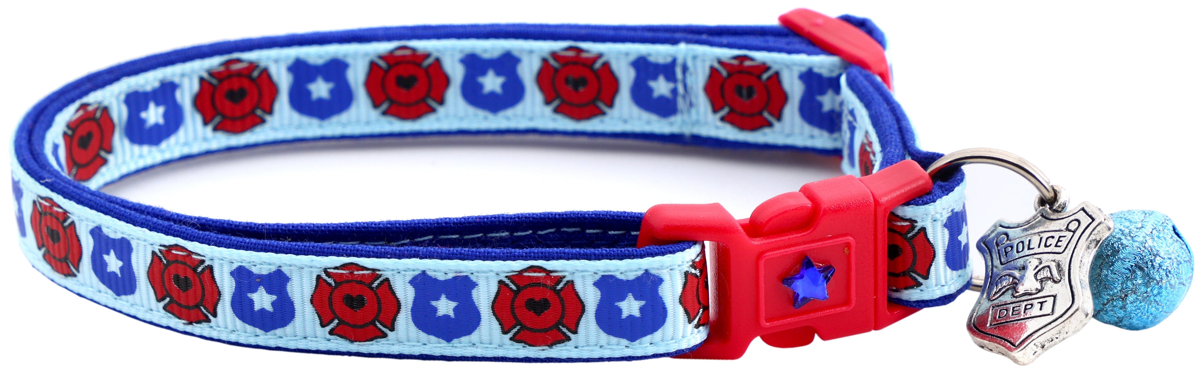 Fire and Police Badges Cat Collar