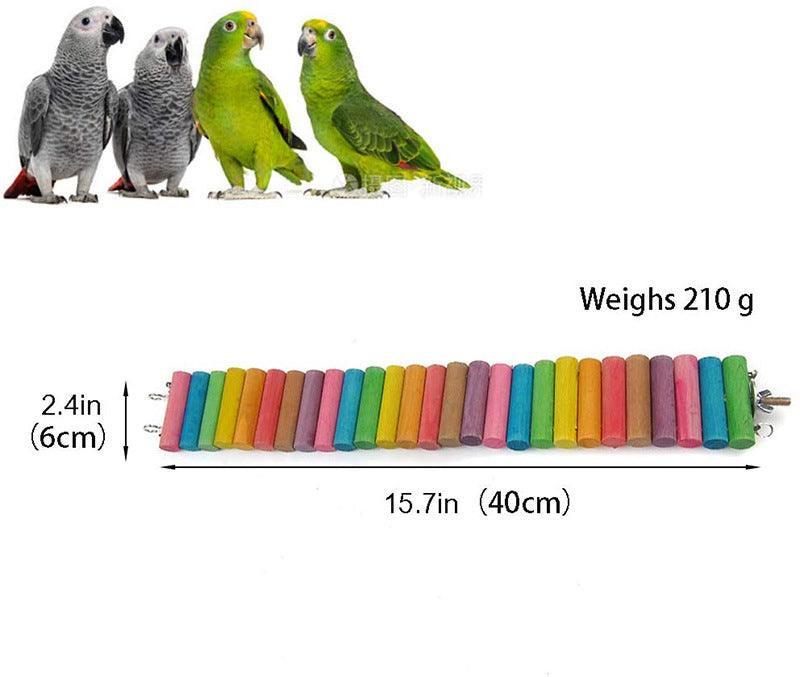 Colorful Wooden Hamster Climbing Ladder Toy