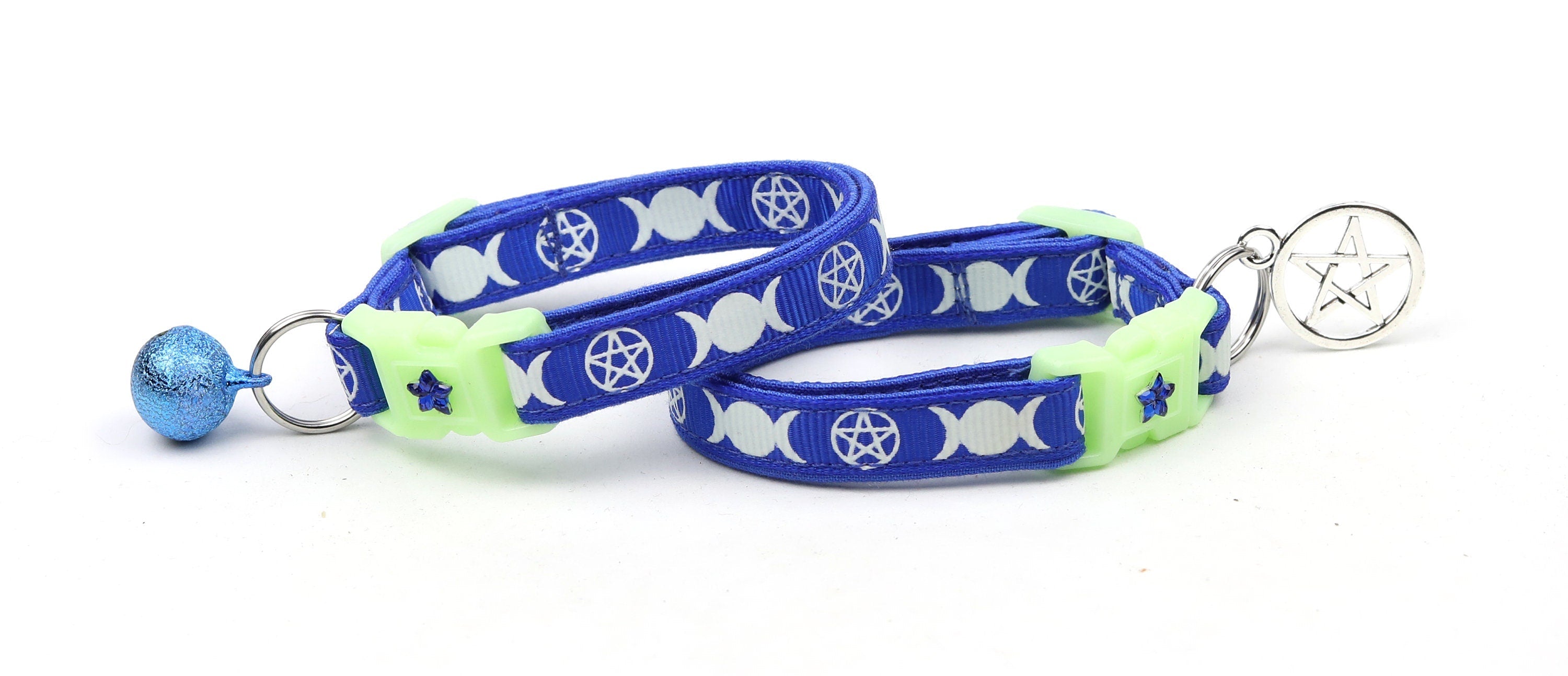 Witch's Familiar on Royal Blue Cat Collar