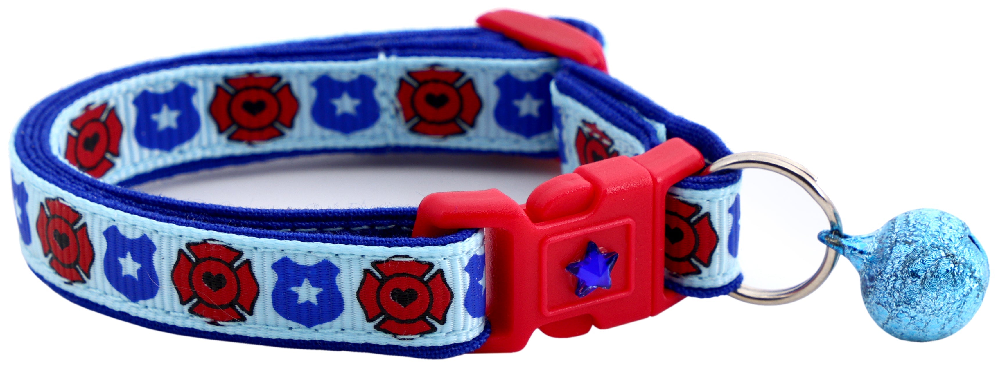Fire and Police Badges Cat Collar-9