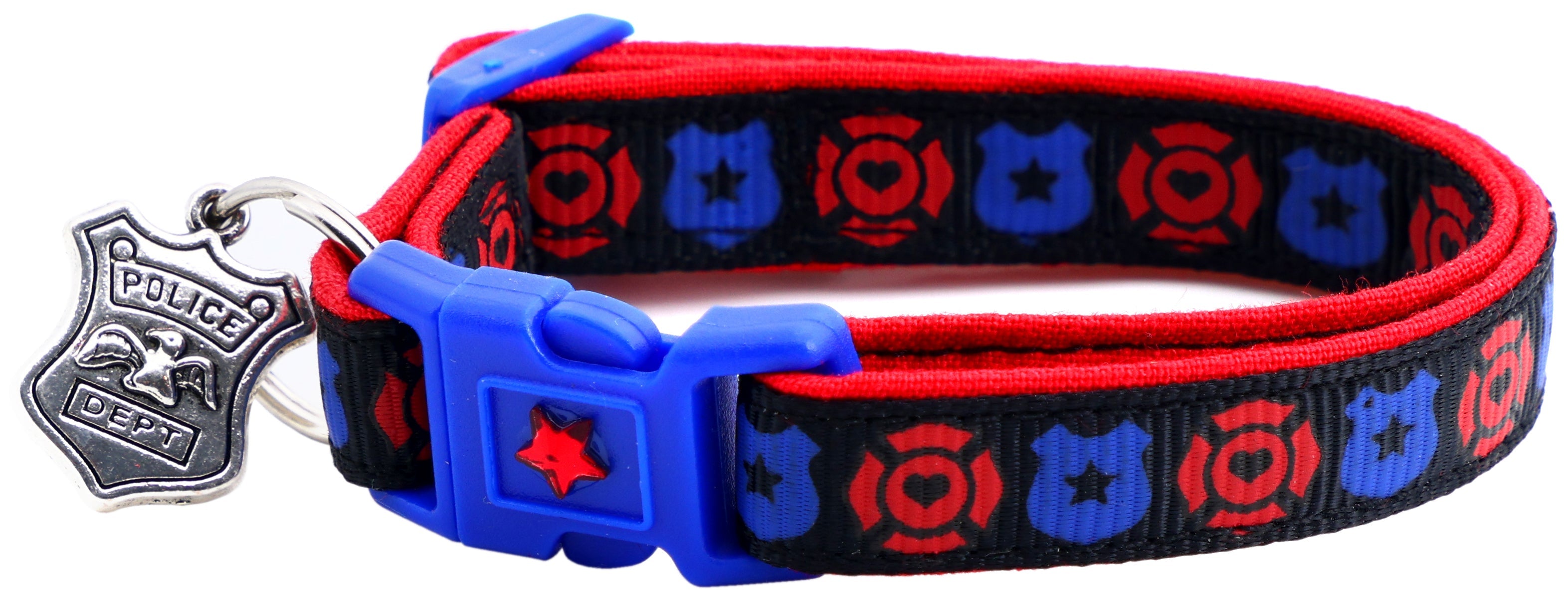 Fire and Police Badges Cat Collar-15